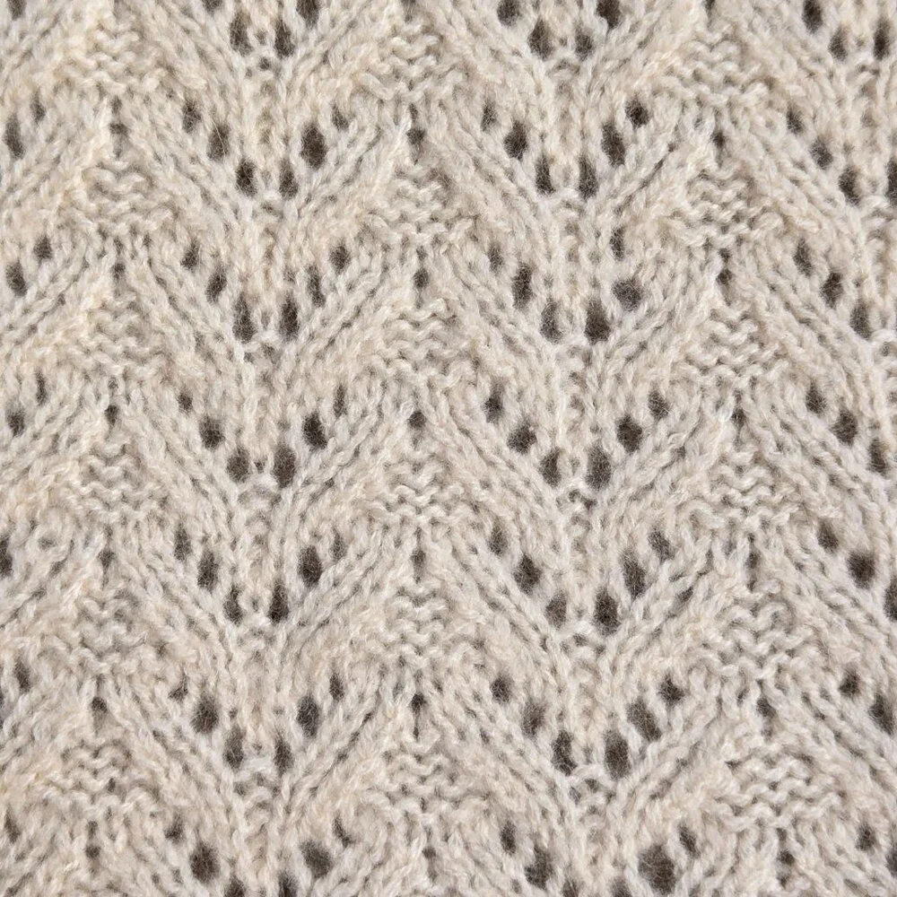 Cashmere Pointelle Scarf Ivory